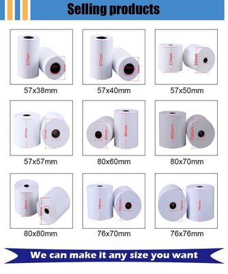 Offsetprinting Compatible thermal receipt paper 80*80mm 57*40mm voor schrijfpapier