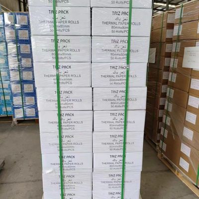 Blauw-zwart beeld thermisch papier 45-70GSM Jumbo Roll voor bankbiljetten/faxen/ATM's in de industrie