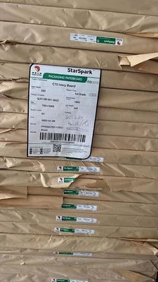 Offsetprinting Compatibel houtpulp Wit FBB C1S Ivoren karton papier voor verpakking