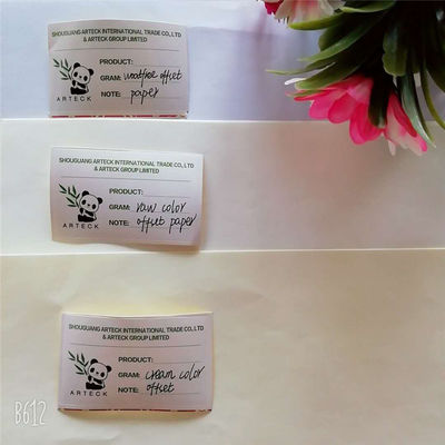 Offsetprinting Compatible Cream Woodfree Paper gemaakt van houtpulp van Baiyun Mill