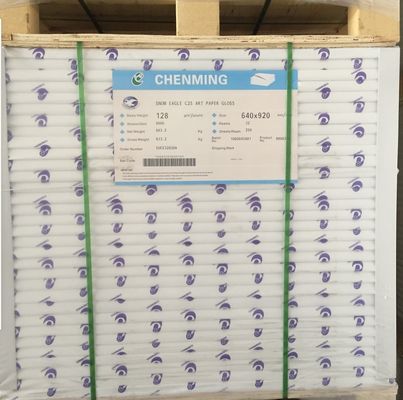 80-200 gram C2S/ Kunstpapier voor tijdschriftdrukken Helderheid 92% Papiertype Schrijfpapier